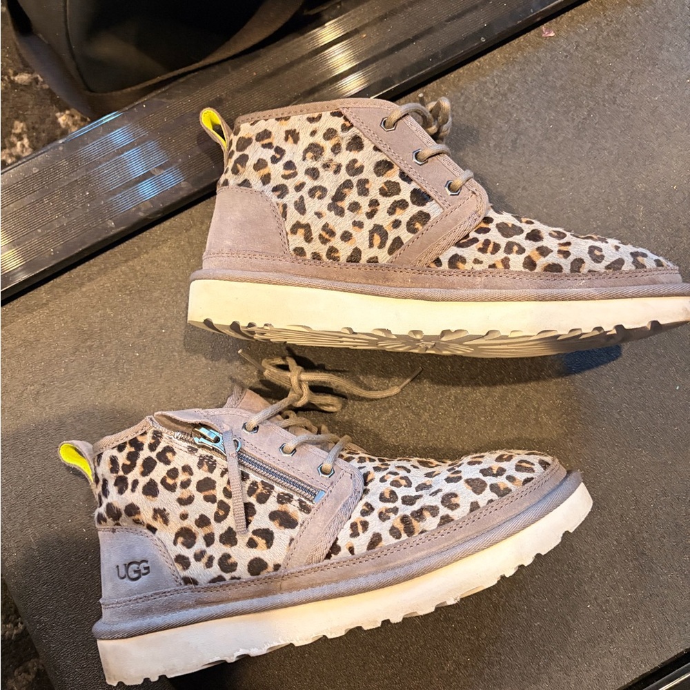 UGG Animal Print Ankle Boots - Size 10